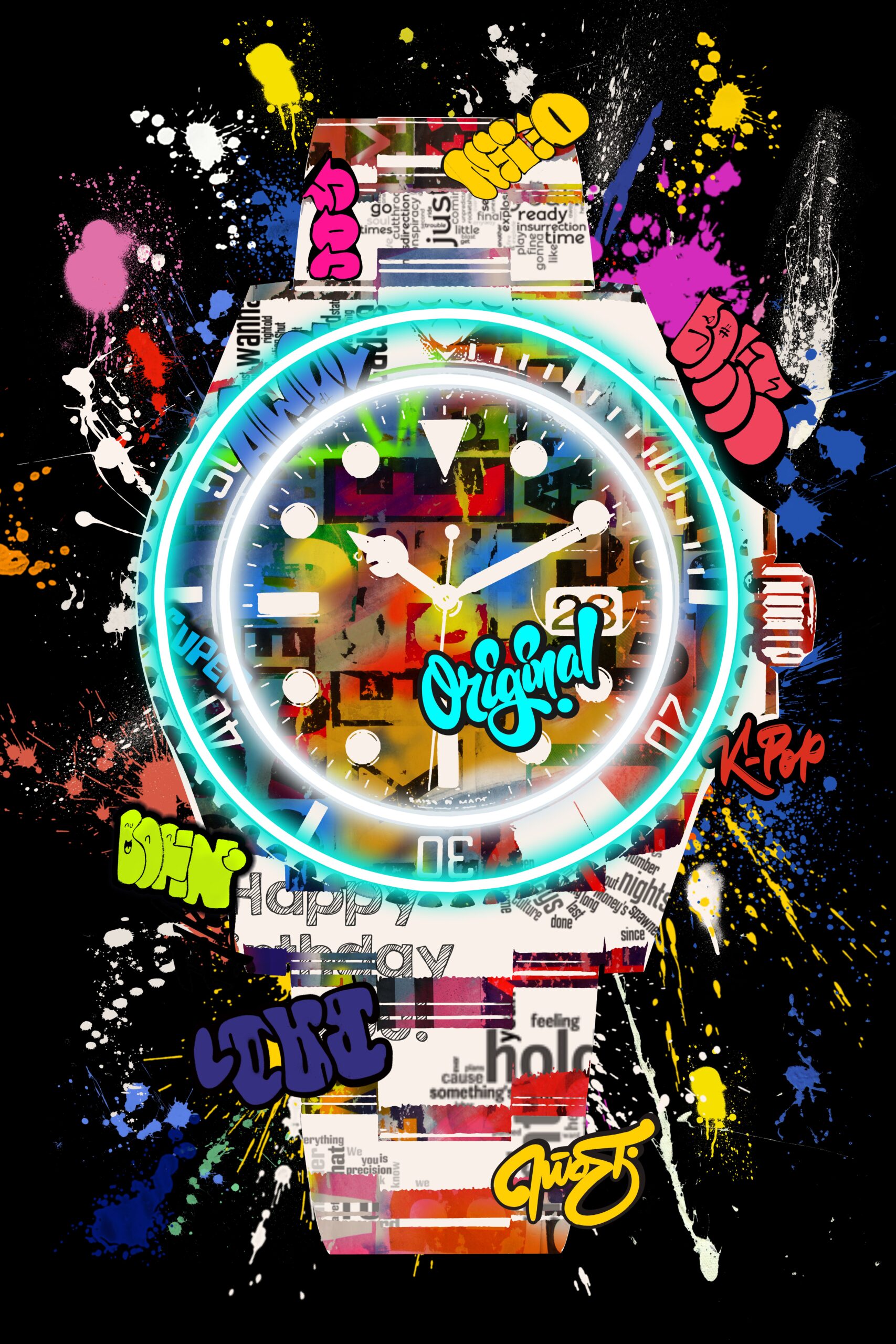 Quadro LED - OROLOGIO